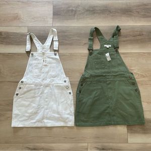 Aeropostale 2 Solid Twill Skirtall (cream & Absinthe Green) XS/S